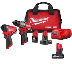 Milwaukee M12 Fuel 12V Brushless Hammer Drill / Impact Driver 2-Tool Combo Kit for $249 + free shipping