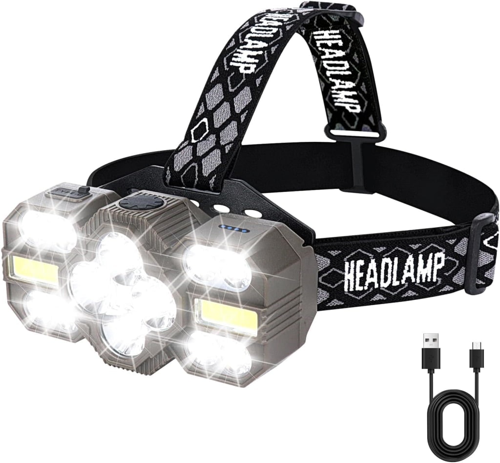 14-LED Waterproof Lightweight Rechargeable Headlamp: $12 w/ Prime