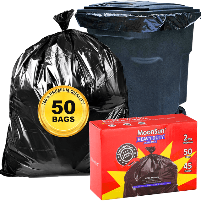 MoonSun 40-45 Gallon Contractor Trash Bag 50-Pack: $18.95 MoonSun 40-45 Gallon Contractor Trash Bag 50-Pack: $18.95