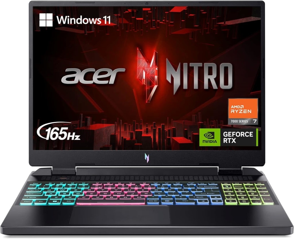 Acer Nitro 16 Ryzen 7 16" Gaming Laptop w/ NVIDIA GeForce RTX 4060: $999.99 Acer Nitro 16 Ryzen 7 16" Gaming Laptop w/ NVIDIA GeForce RTX 4060: $999.99