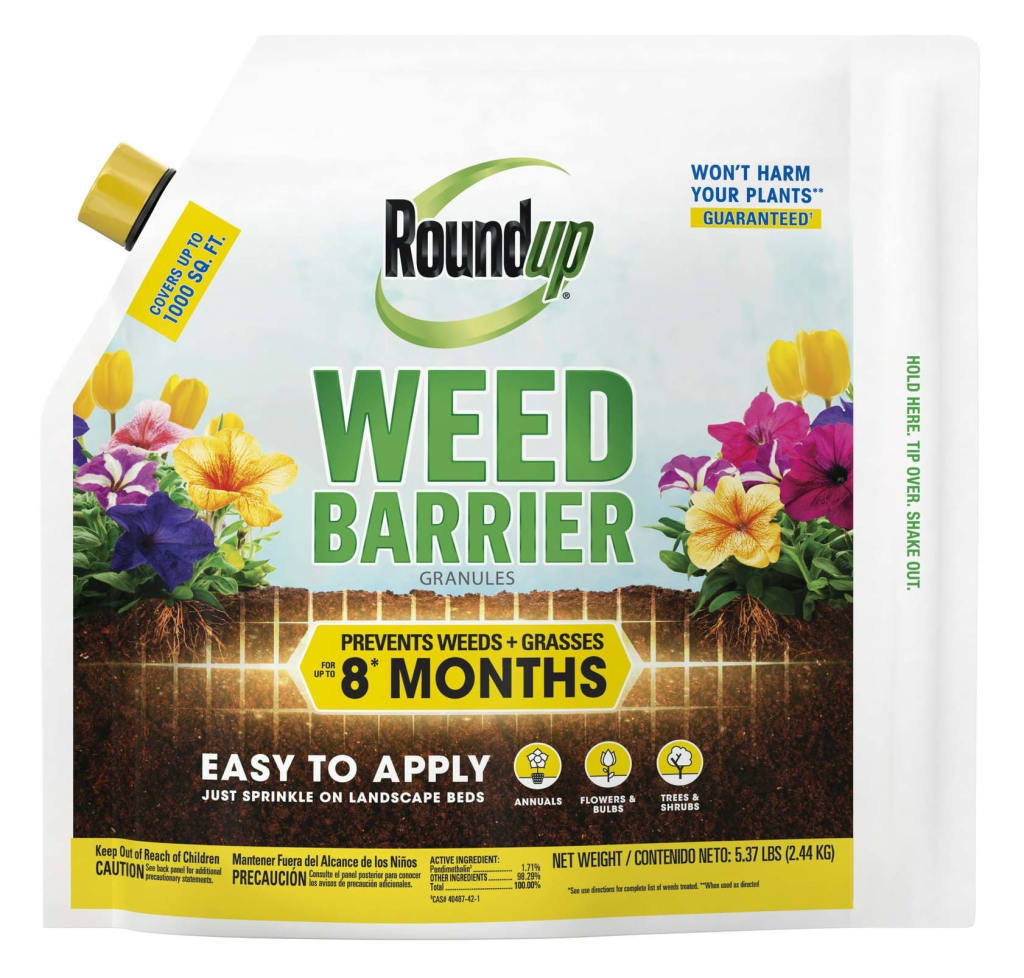 Roundup 5.37-lb. Weed Barrier Granules Bag: $16