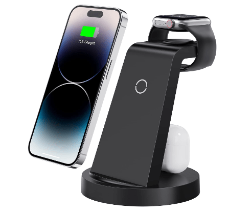 3-in-1 Wireless Charging Station for iPhone, Apple Watch, & AirPods: $9.99 3-in-1 Wireless Charging Station for iPhone, Apple Watch, & AirPods: $9.99