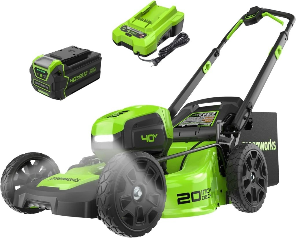 Greenworks 40V 20" Brushless Push Mower w/ 4.0Ah Battery: $255