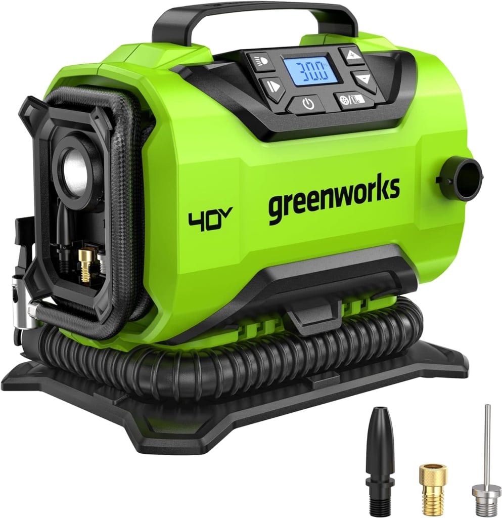 Greenworks 160-PSI 40V Cordless Tire Inflator: $67.99 Greenworks 160-PSI 40V Cordless Tire Inflator: $67.99