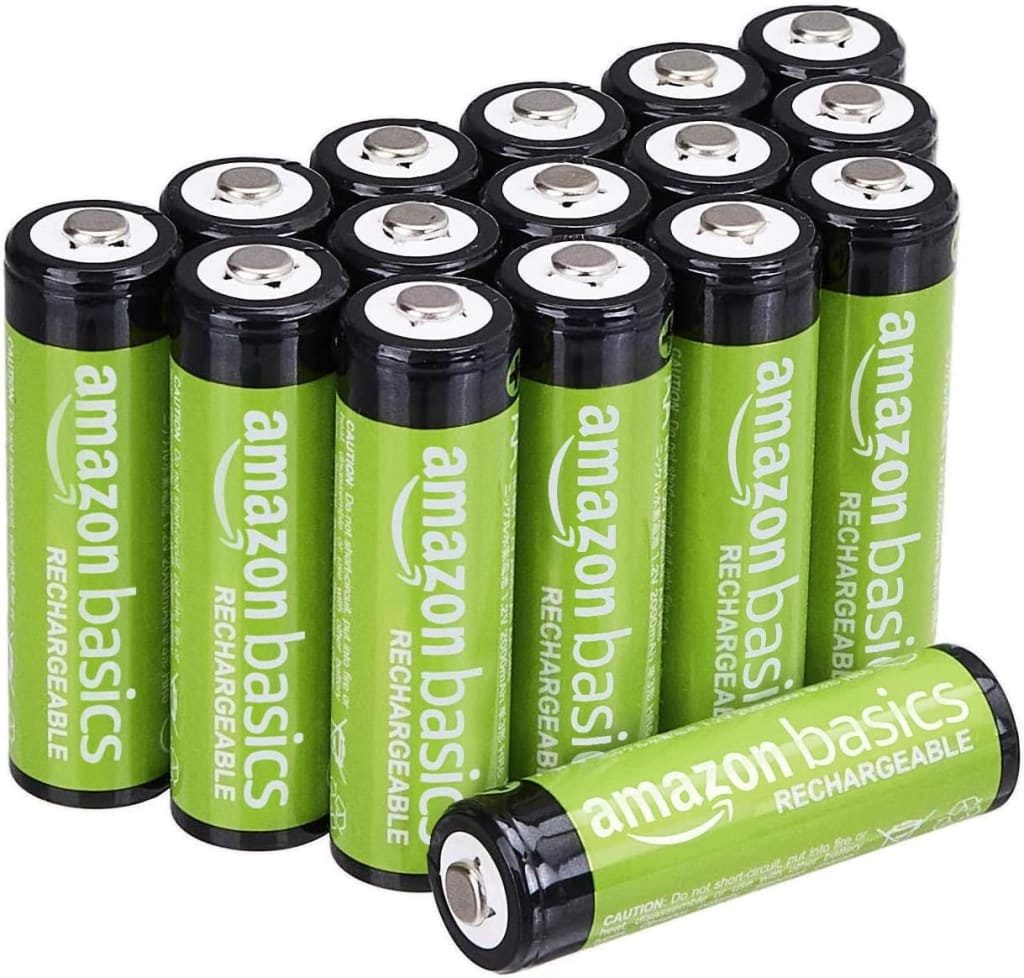 Amazon Basics AA Rechargeable Batteries 16-Pack: $14 via Sub. & Save Amazon Basics AA Rechargeable Batteries 16-Pack: $14 via Sub. & Save