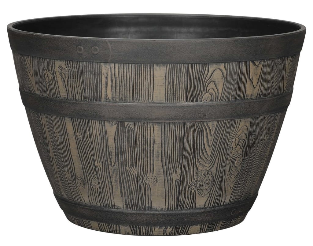 BH&G 20" Resin Whiskey Barrel Planter: $15.48 BH&G 20" Resin Whiskey Barrel Planter: $15.48