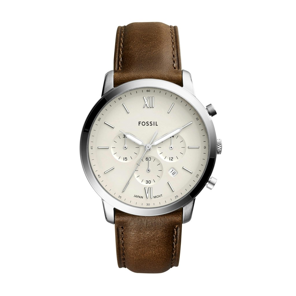 Fossil Men's Neutra Stainless Steel and Leather Chronograph Watch: $93.40 Fossil Men's Neutra Stainless Steel and Leather Chronograph Watch: $93.40