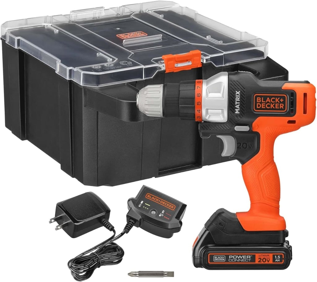 Black+Decker Black + Decker Matrix20V Max Drill Kit w/ Storage Case: $55.99 Black+Decker Black + Decker Matrix20V Max Drill Kit w/ Storage Case: $55.99