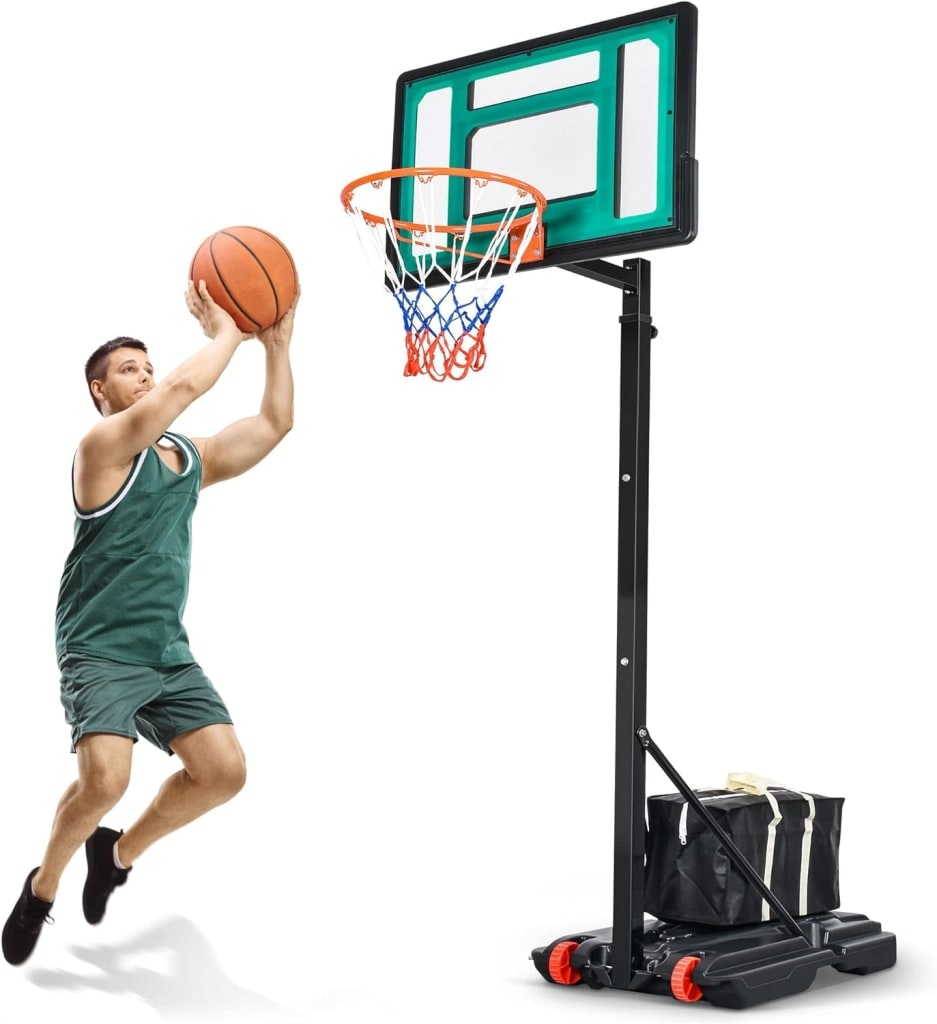 DWVO 8.5-Foot Adjustable Portable Basketball Hoop: $94 DWVO 8.5-Foot Adjustable Portable Basketball Hoop: $94