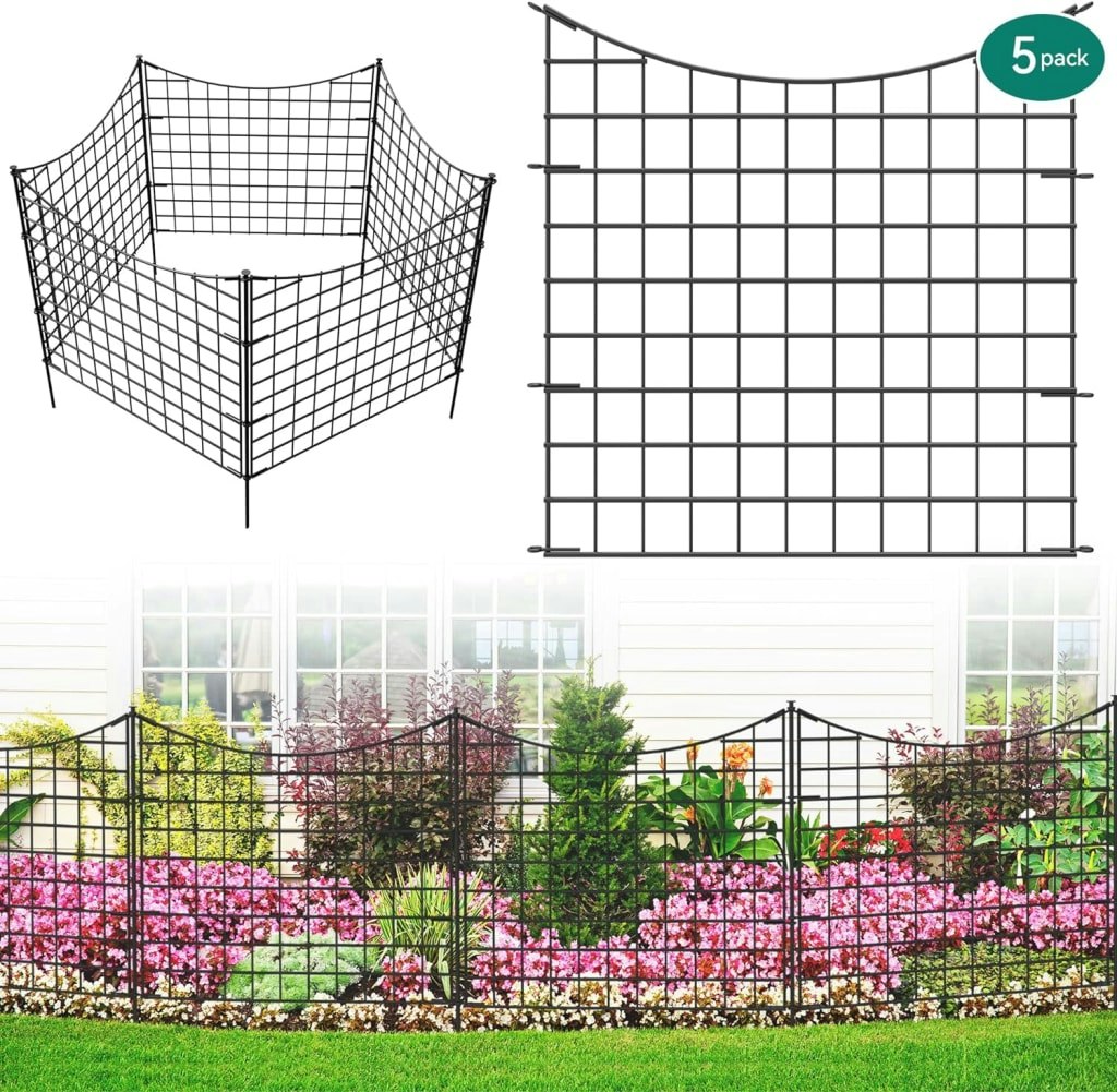 YitaHome 30" L x 25" H Metal Garden Fence Panel 5-Pack: $41.99 YitaHome 30" L x 25" H Metal Garden Fence Panel 5-Pack: $41.99