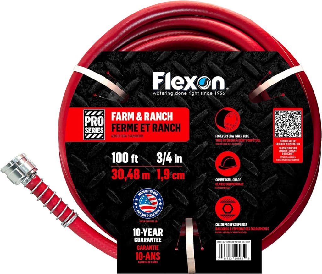 Flexon 100-Foot Farm and Ranch Garden Hose: $31 Flexon 100-Foot Farm and Ranch Garden Hose: $31