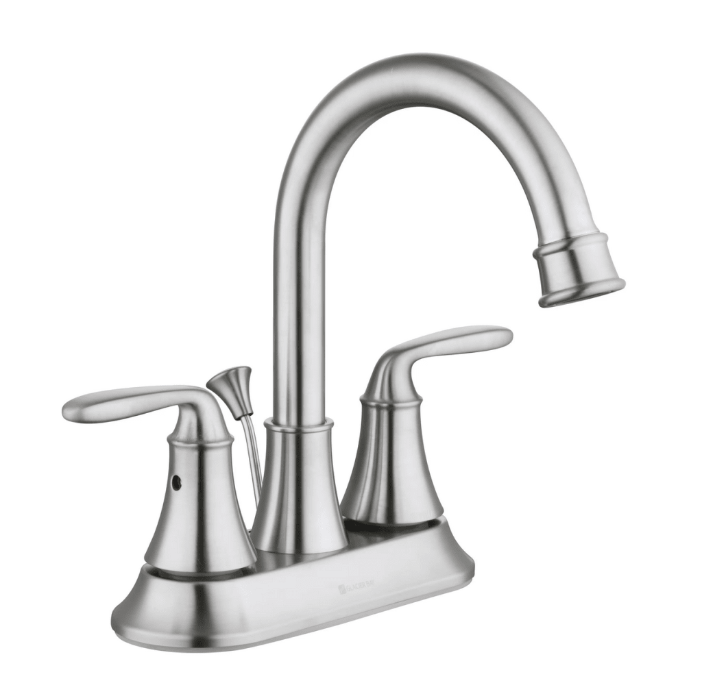 Glacier Bay Sadira 4" Centerset 2-Handle Bathroom Faucet: $23.75 Glacier Bay Sadira 4" Centerset 2-Handle Bathroom Faucet: $23.75