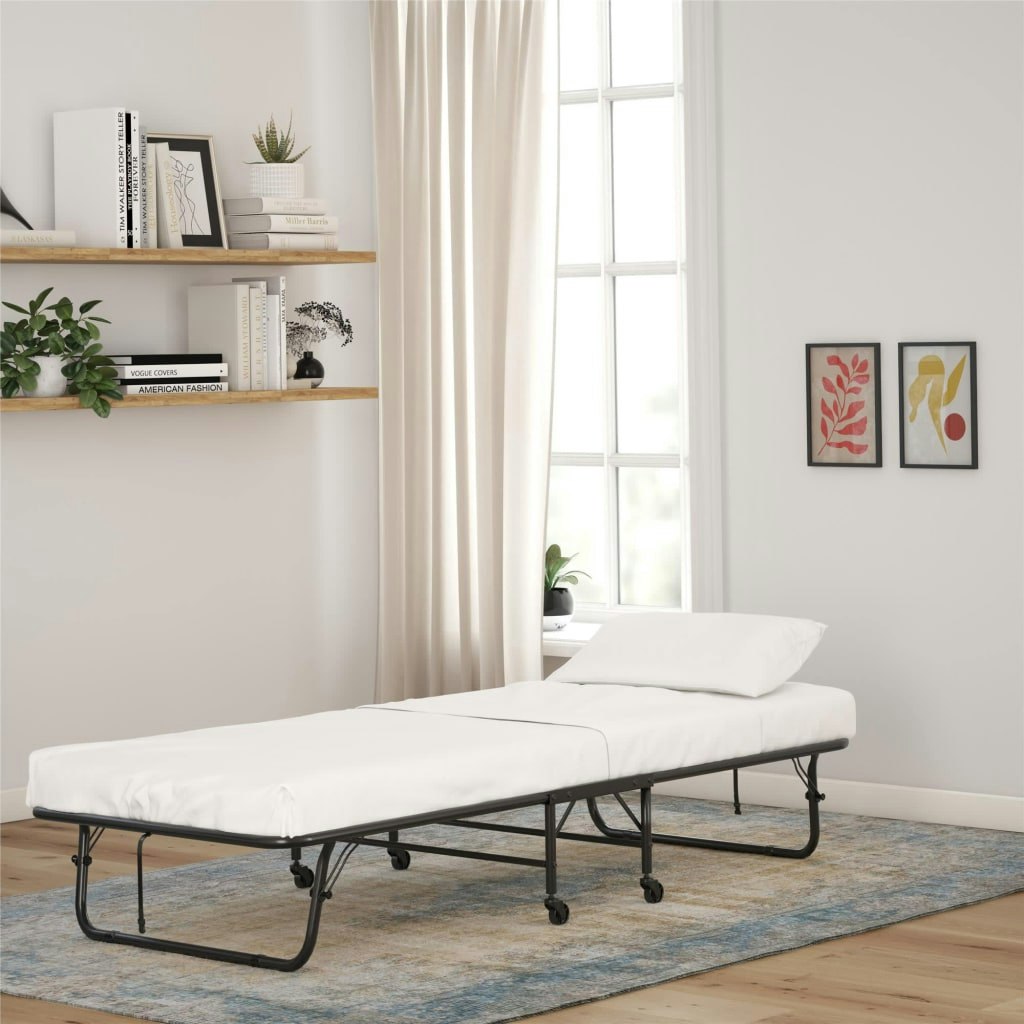 DHP Folding Guest Bed with 5" Twin Mattress: $109 DHP Folding Guest Bed with 5" Twin Mattress: $109
