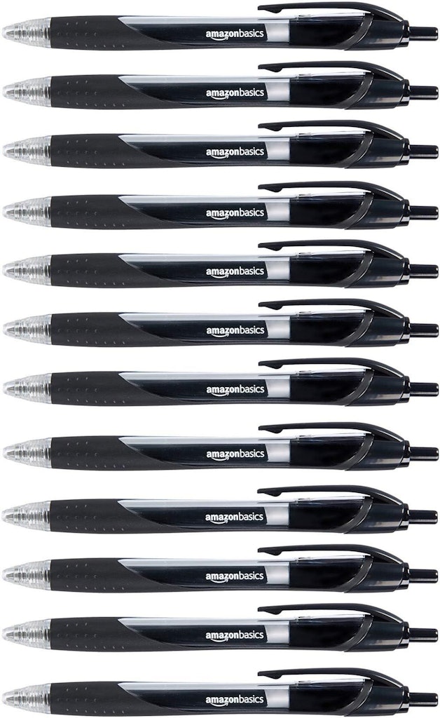 Amazon Basics Retractable Gel Ink Pen 12-Pack: $8.77 w/ S&S Amazon Basics Retractable Gel Ink Pen 12-Pack: $8.77 w/ S&S