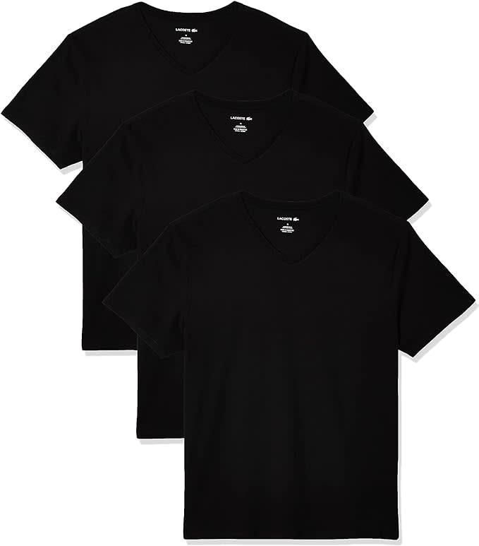 Lacoste Men's Essentials Slim Fit V-Neck 3-Pack: $29.75