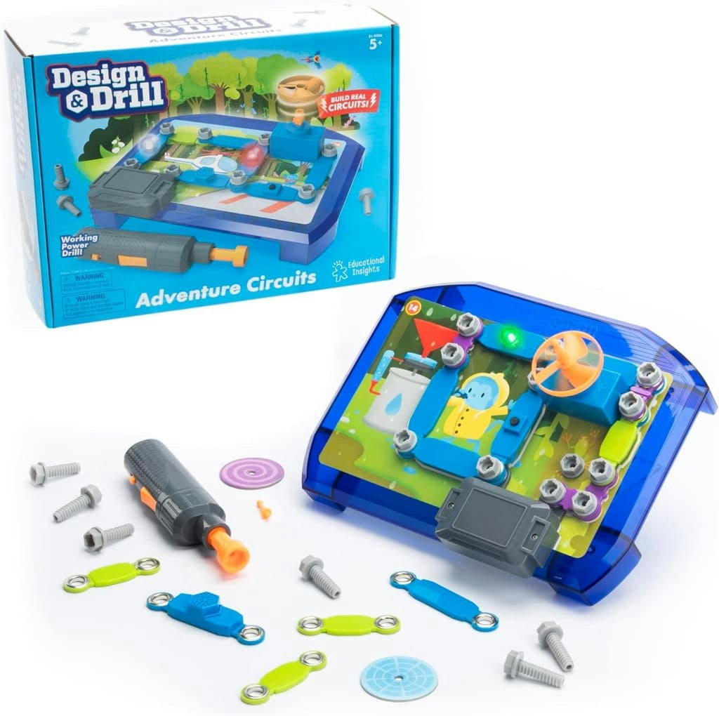 Educational Insights 63-Piece Design & Drill Adventure Circuits STEM Set: $14.59