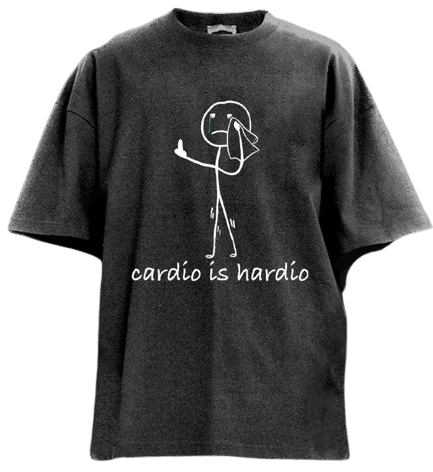 Men's "Cardio is Hardio" Washed Gym Shirt: $15.99