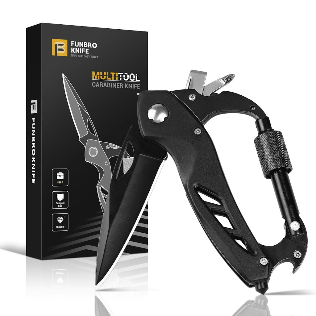 Funbro 6-in-1 Multitool Carabiner: $7.99 Funbro 6-in-1 Multitool Carabiner: $7.99
