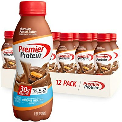 Premier Protein Chocolate Peanut Butter Protein Shake 12-Pack for $20 via Sub. & Save + free shipping w/ Prime