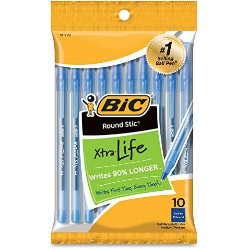 BIC Round Stic Ball Pens Stick 10-Pack: 94 cents w/ Subscribe & Save
