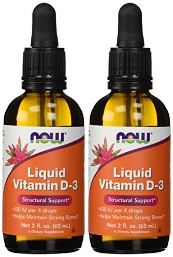 NOW Foods Liquid Vitamin D-3 400Iu/4 Dropper, 2 Fluid Ounce (Pack of 2): $12.95