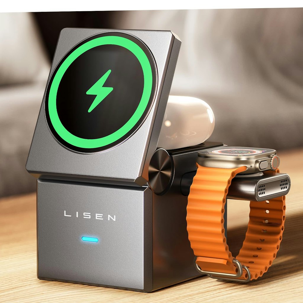 Lisen 3-in-1 Charging Station Cube for Apple Devices: $23 in cart