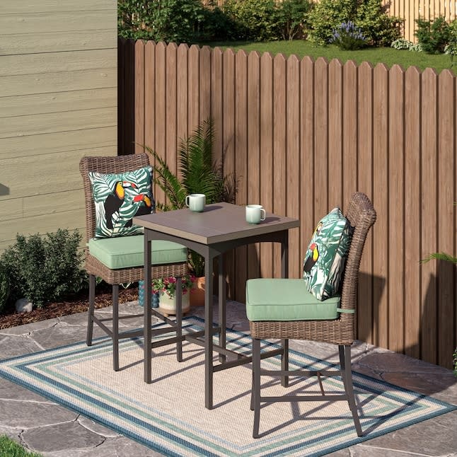 allen + roth Isla Park 3-Piece Wicker Balcony Height Patio Dining Set: $199.20 allen + roth Isla Park 3-Piece Wicker Balcony Height Patio Dining Set: $199.20