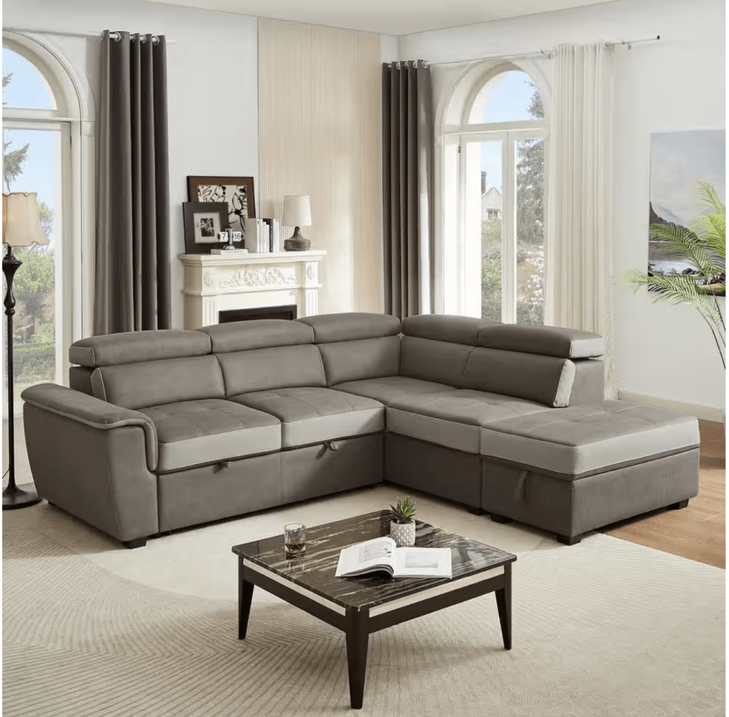 102" Slope Arm L-Shaped Full Size Sofa Bed: $898.64 102" Slope Arm L-Shaped Full Size Sofa Bed: $898.64