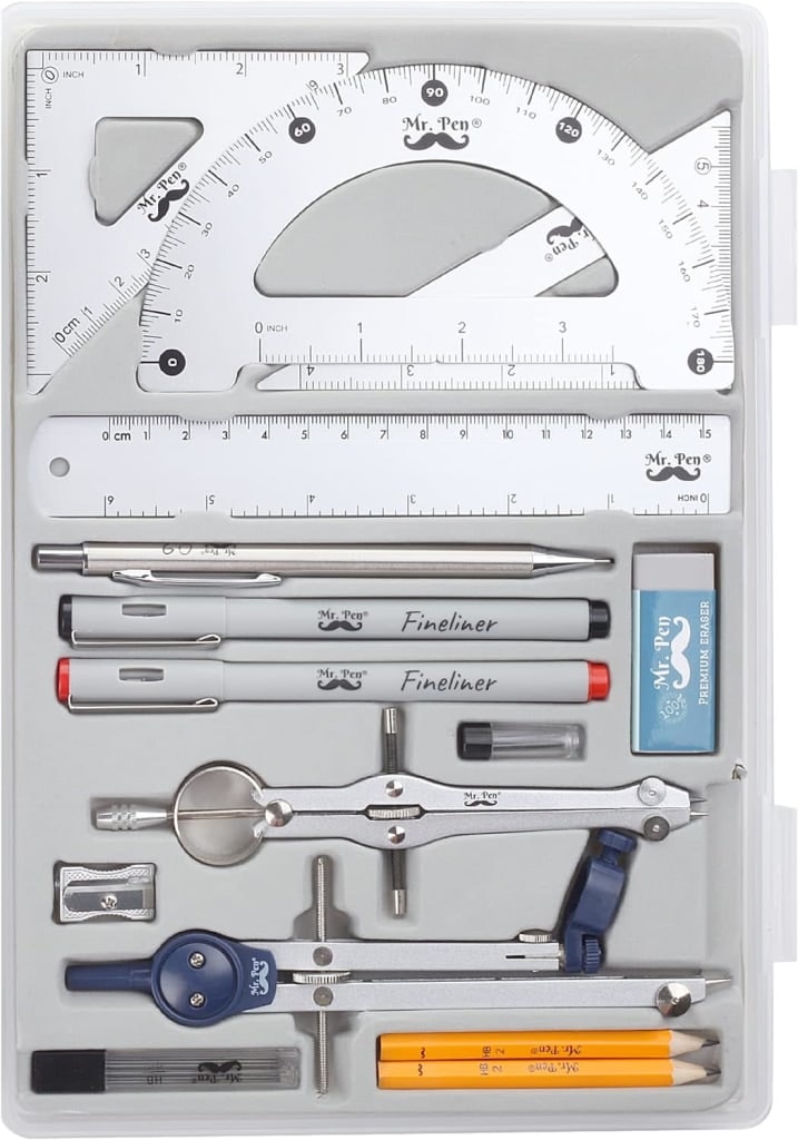 Mr. Pen 15-Piece Professional Geometry Set: $20