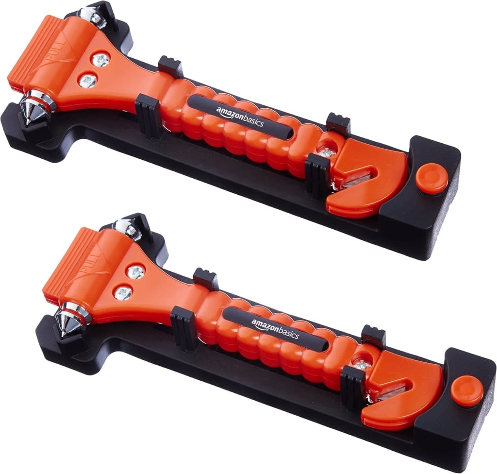 Amazon Basics Emergency Seat Belt Cutter / Window Hammer 2-Pack: $6.29