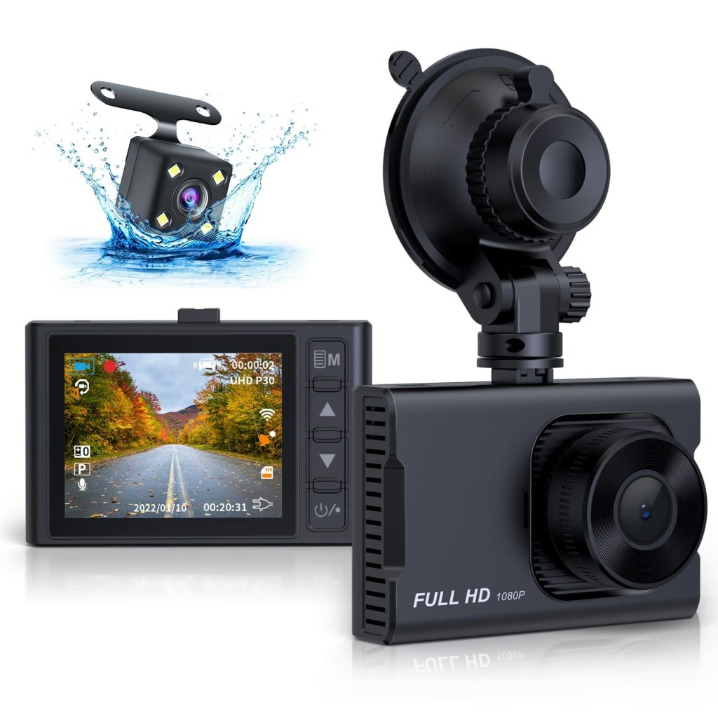 Nexpow Front and Rear HD Dash Camera: $40