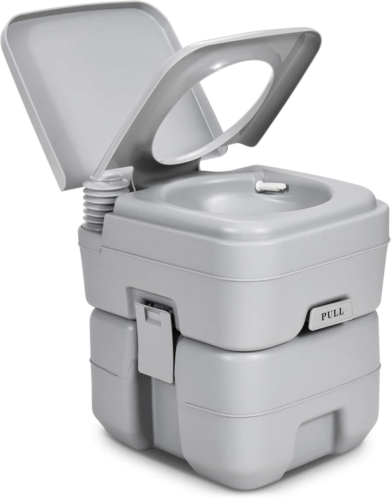 Yitahome Portable Flush Pump Toilet w/ 5.3-Gallon Detachable Waste Tank: $69.97 Yitahome Portable Flush Pump Toilet w/ 5.3-Gallon Detachable Waste Tank: $69.97