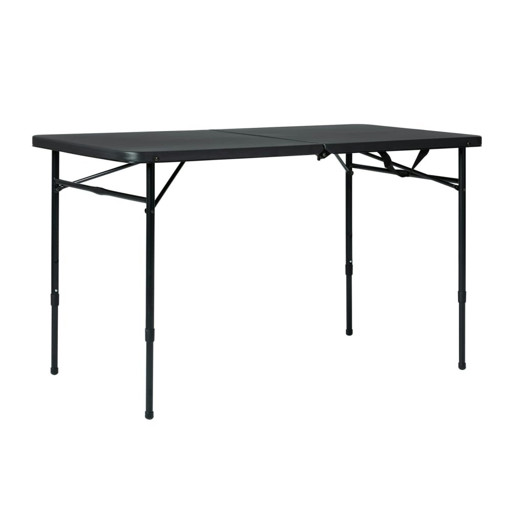 Mainstays 4-Foot Fold-in-Half Adjustable Folding Table: $34.88