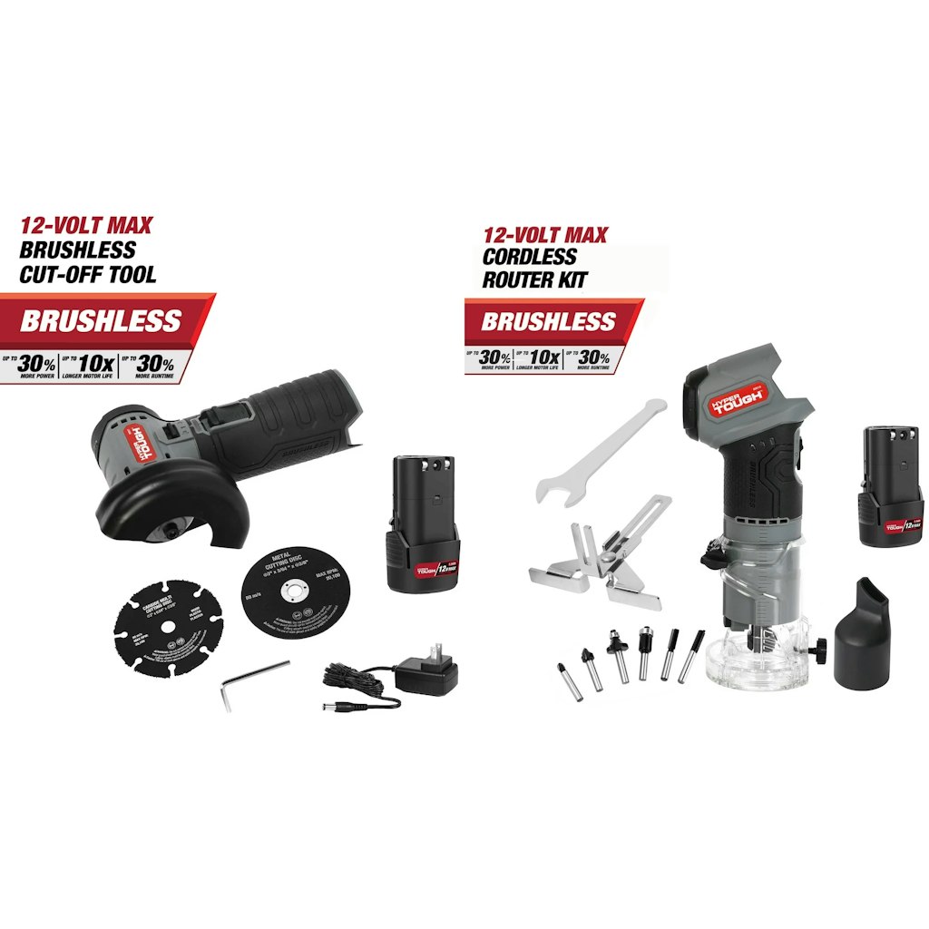 Hyper Tough 12V Max Router & Cut-off Tool Bundle: $89 Hyper Tough 12V Max Router & Cut-off Tool Bundle: $89