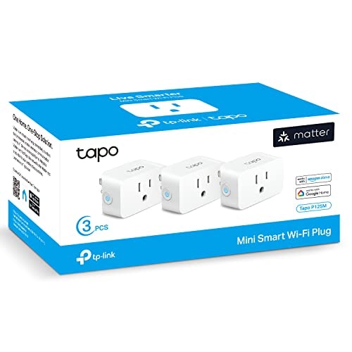 TP-Link Tapo Matter Smart Plug Mini 3-Pack: $21.99