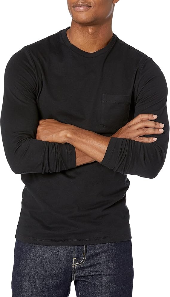 Amazon Essentials Men's Slim-Fit Long-Sleeve T-Shirt: $10 Amazon Essentials Men's Slim-Fit Long-Sleeve T-Shirt: $10