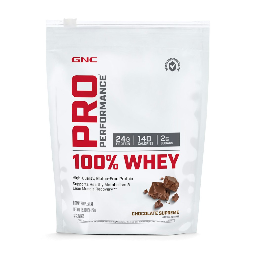 GNC Pro Performance 12-Serving 100% Whey Protein Pouch: 2 for $27 w/ Sub & Save GNC Pro Performance 12-Serving 100% Whey Protein Pouch: 2 for $27 w/ Sub & Save