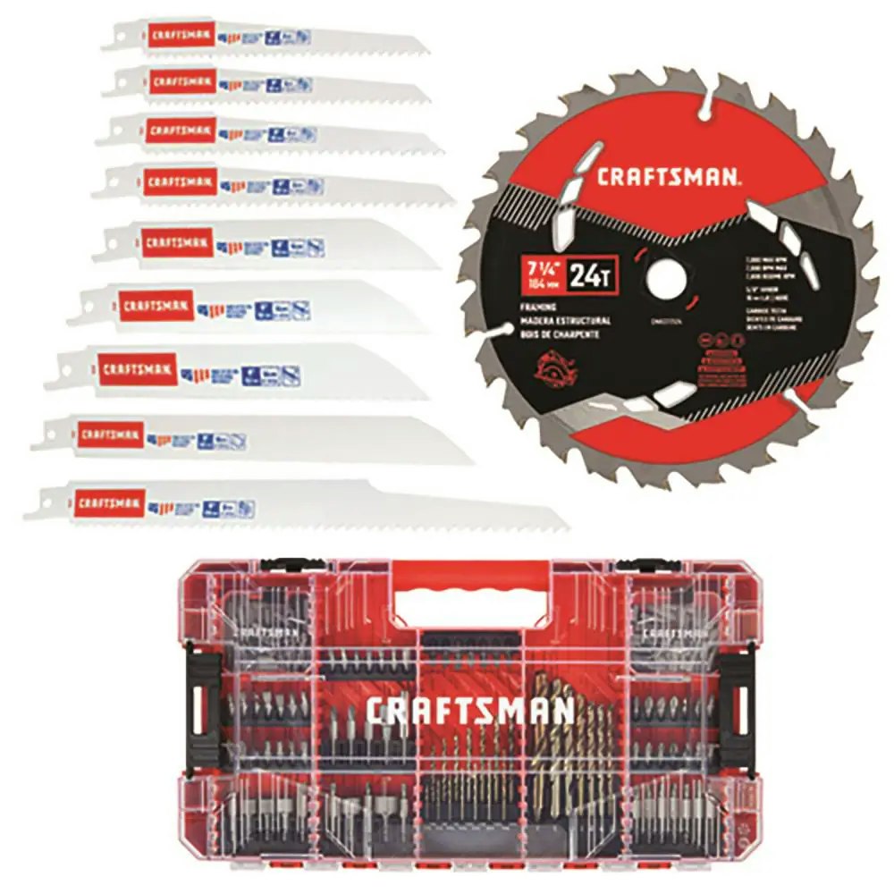 Craftsman 150-Piece Screwdriver Bit & Saw Blade Set: $32.50 Craftsman 150-Piece Screwdriver Bit & Saw Blade Set: $32.50