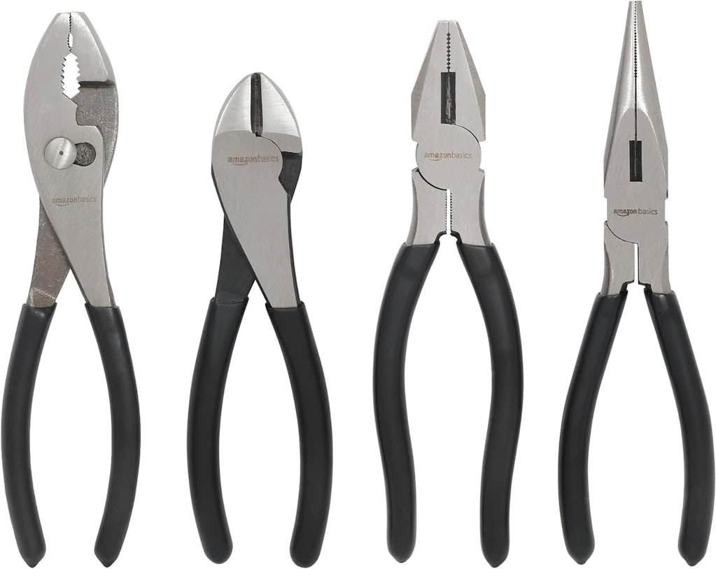 Amazon Basics 4-Piece Plier Set: $14