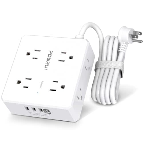 8-Outlet 4-USB Surge Protector Power Strip: $8.99