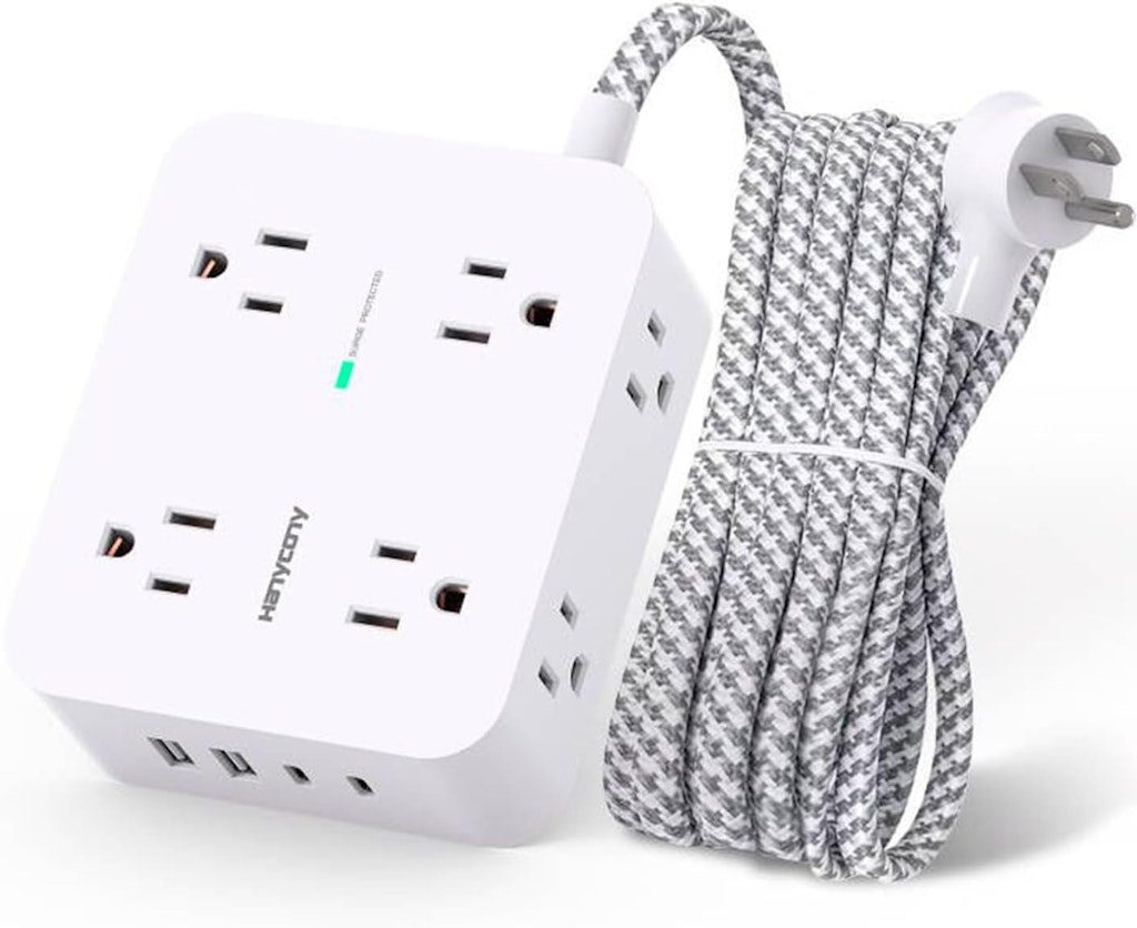 8-Outlet Surge Protector Power Strip w/ USB: $9 8-Outlet Surge Protector Power Strip w/ USB: $9