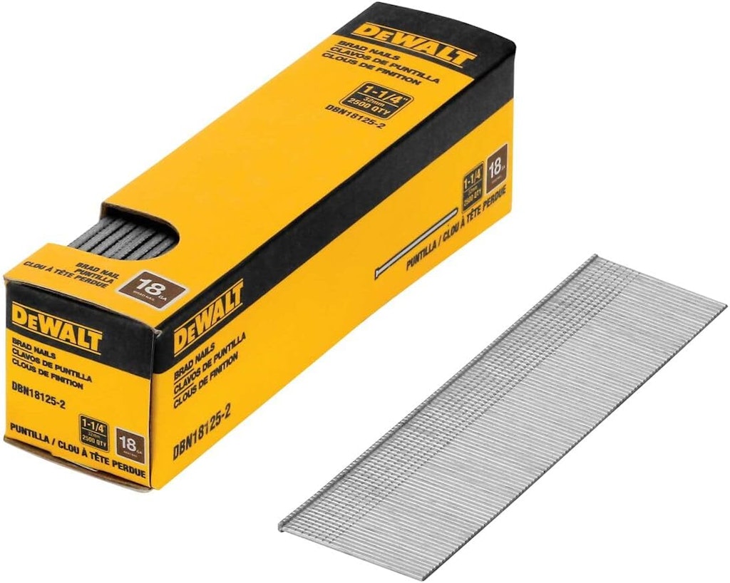 DeWalt 2" 18 Gauge Brad Nails 2,500-Pack: $6