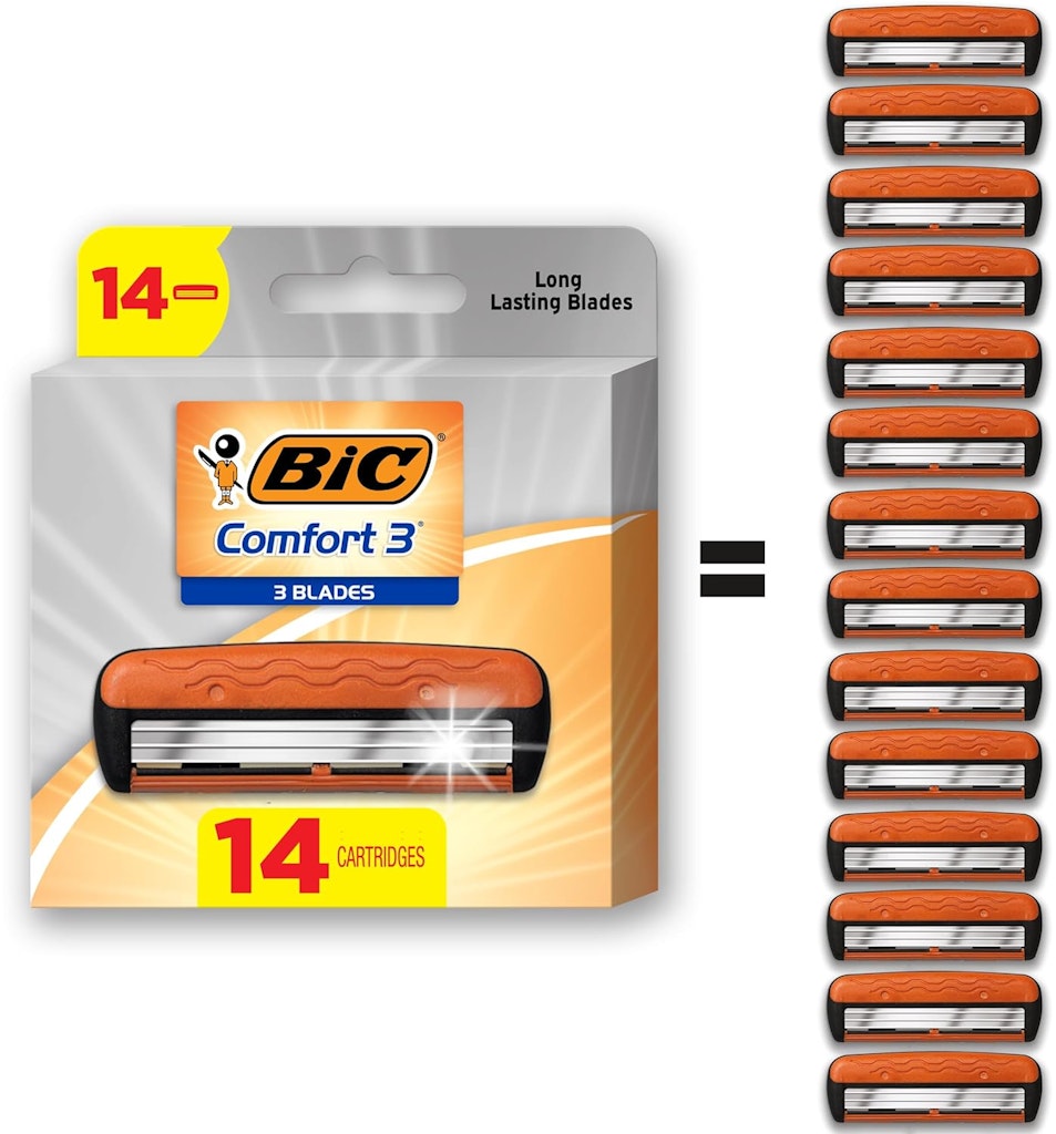 BIC Comfort 3 Refillable Refill Razor Cartridges 14-Pack: $7.11 via Sub. & Save
