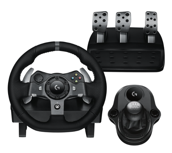 Logitech G920 Driving Force Racing Wheel, Floor Pedals, and G Driving Force Shifter: $250