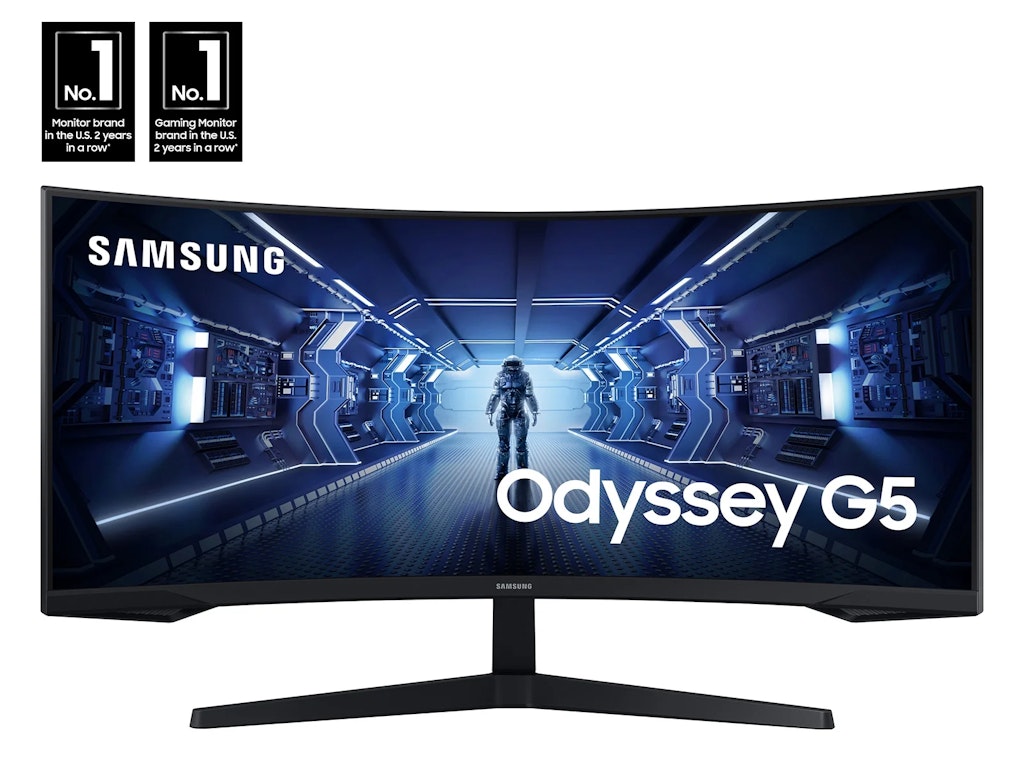 Open-box Samsung Odyssey 34" Ultrawide 1440p Curved 165Hz FreeSync Monitor: $197