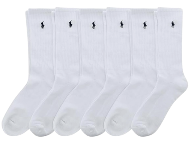 Polo Ralph Lauren Men's Athletic Performance Cotton Crew Socks 6-Pair Pack: $25 Polo Ralph Lauren Men's Athletic Performance Cotton Crew Socks 6-Pair Pack: $25
