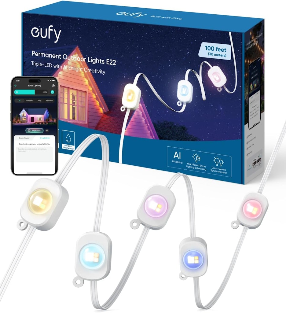 eufy 100-Foot Permanent Outdoor Lights: $129 eufy 100-Foot Permanent Outdoor Lights: $129