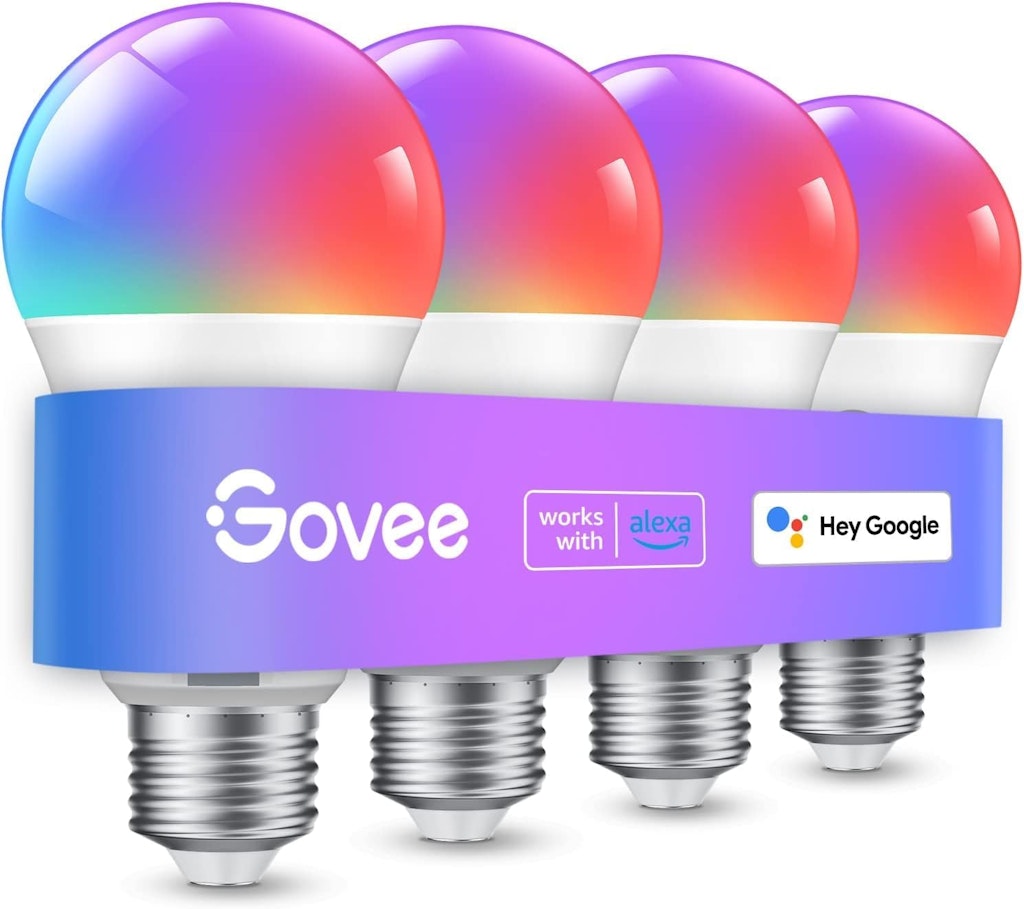 Govee Color-Changing RGBWW Smart Light Bulb 4-Pack: $25 w/ Prime Govee Color-Changing RGBWW Smart Light Bulb 4-Pack: $25 w/ Prime