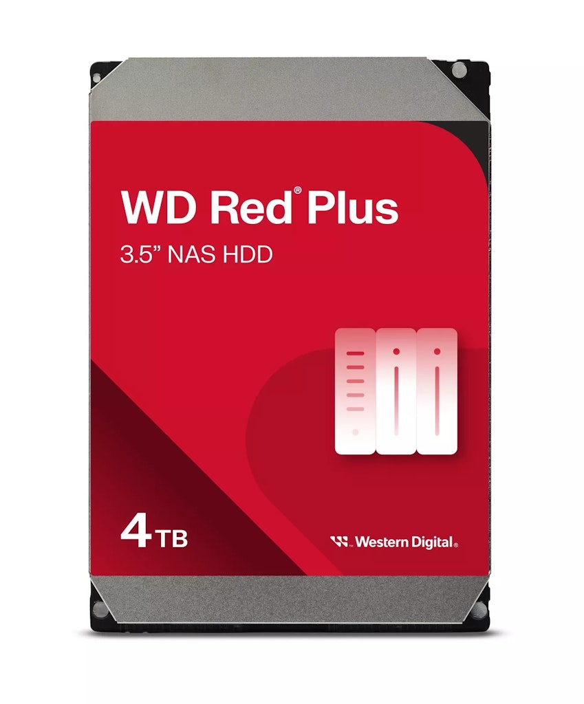 Western Digital Red Plus 4TB NAS Internal Hard Drive: $84.99
