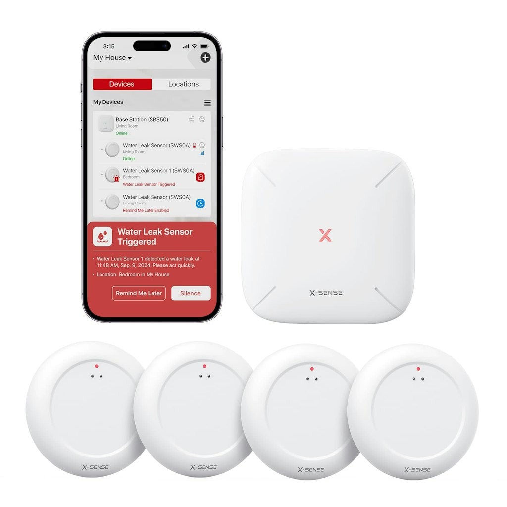 X-Sense WiFi Water Leak Detector Kit: $50 X-Sense WiFi Water Leak Detector Kit: $50